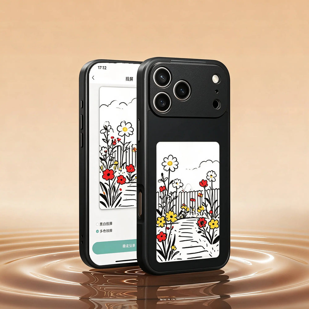 Black InkShift E-Ink Phone Case