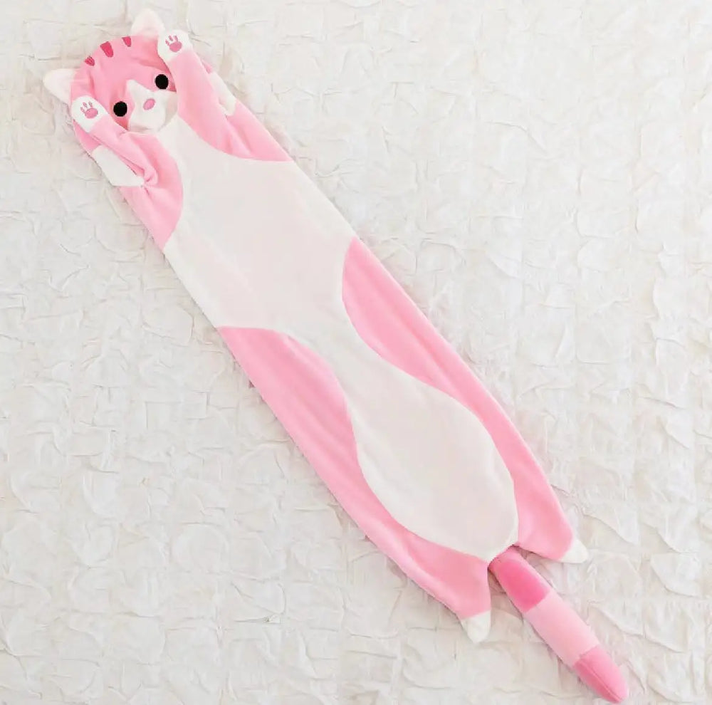 Pink unfilled cat cover laid flat - the cover-only option we do not stock