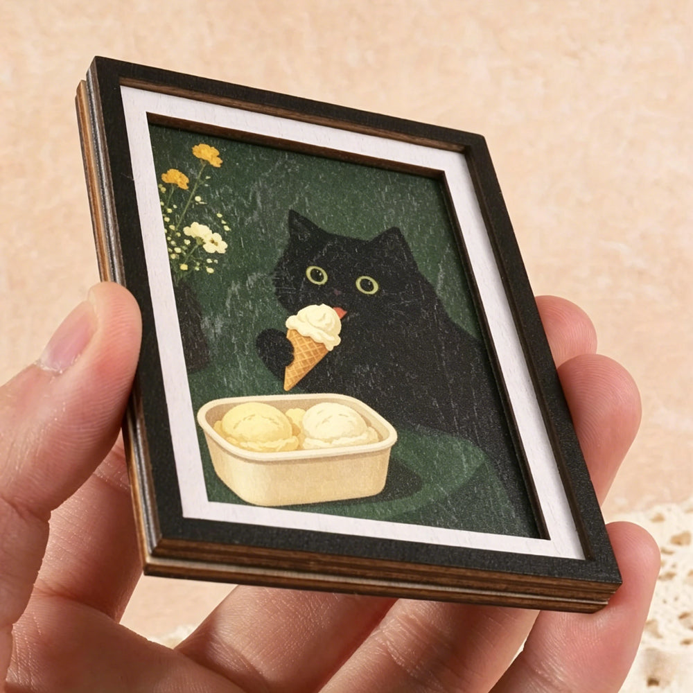 Black Cat Ice-Cream Magnet - view 3