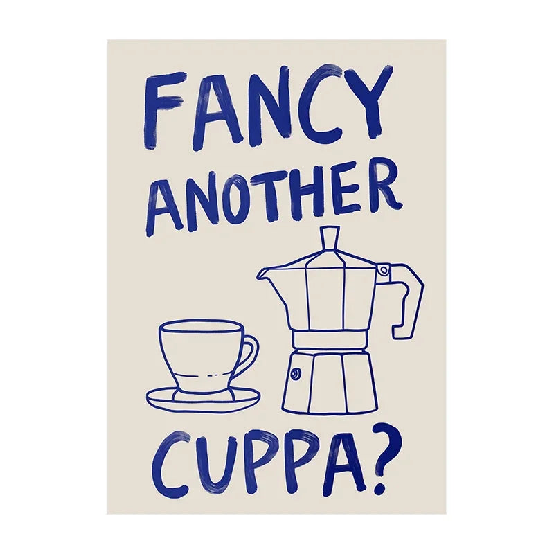 Coffee canvas print, design: Fancy Another Cuppa