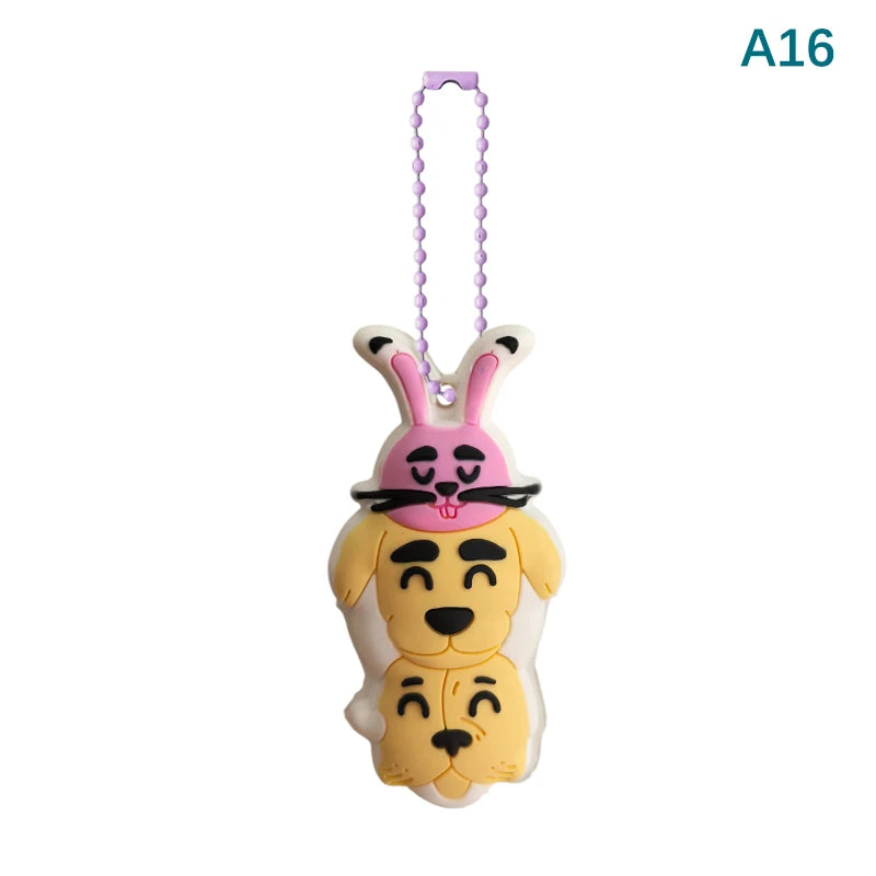Dogs With Bunny Ears ampoule opener keychain