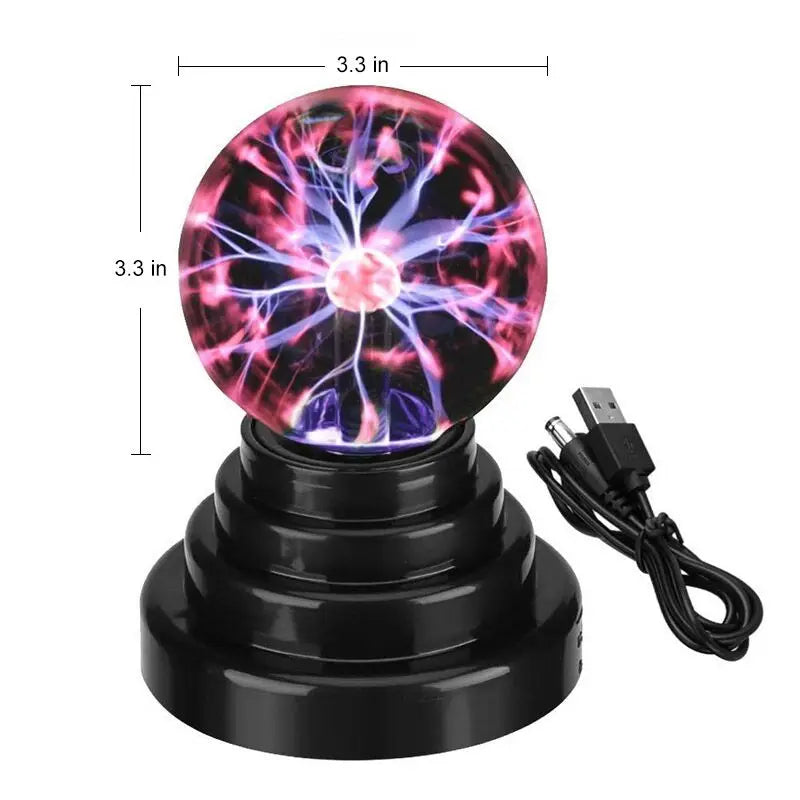 Three inch globe shown with its USB cable