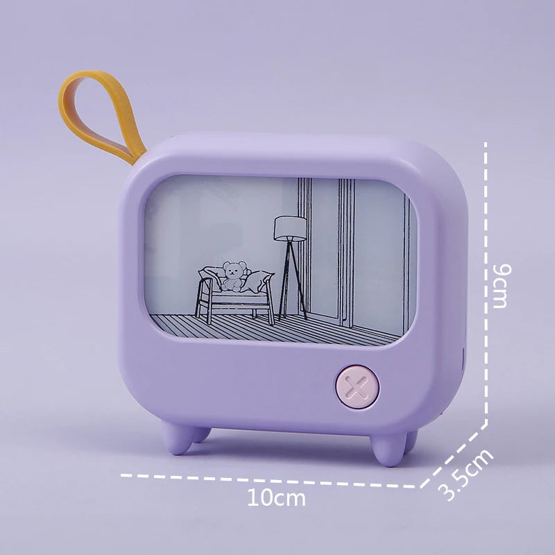 TV Painting Night Light Led Cute Child Learning Table Lamp