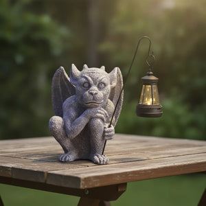 Gothic Gargoyle with Lantern