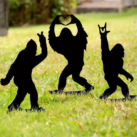 Sasquatch Silhouette Garden Stake