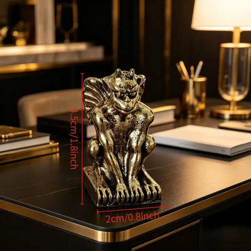 Crowned Lion Gargoyle Pair