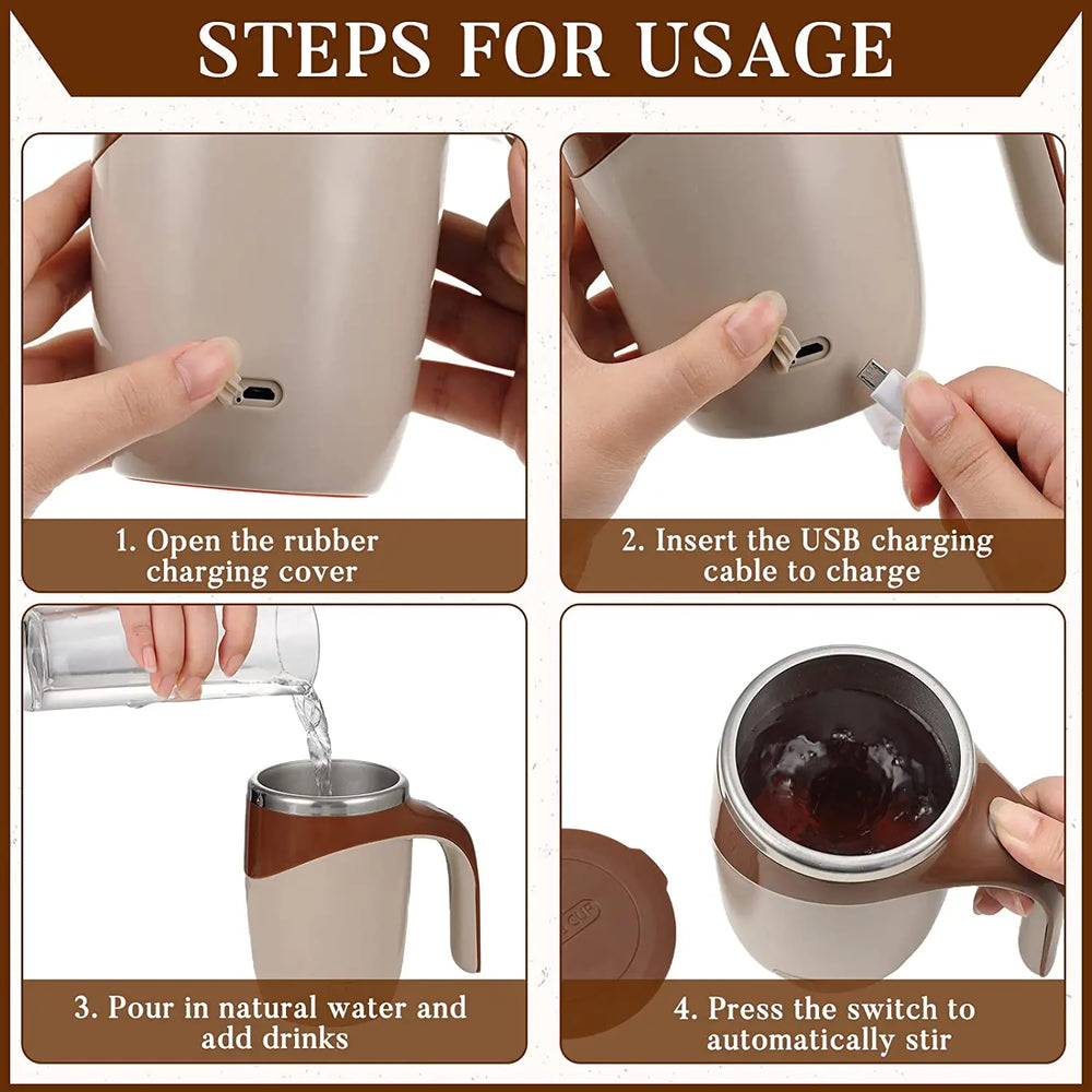 Self-Stirring Magnetic Mug