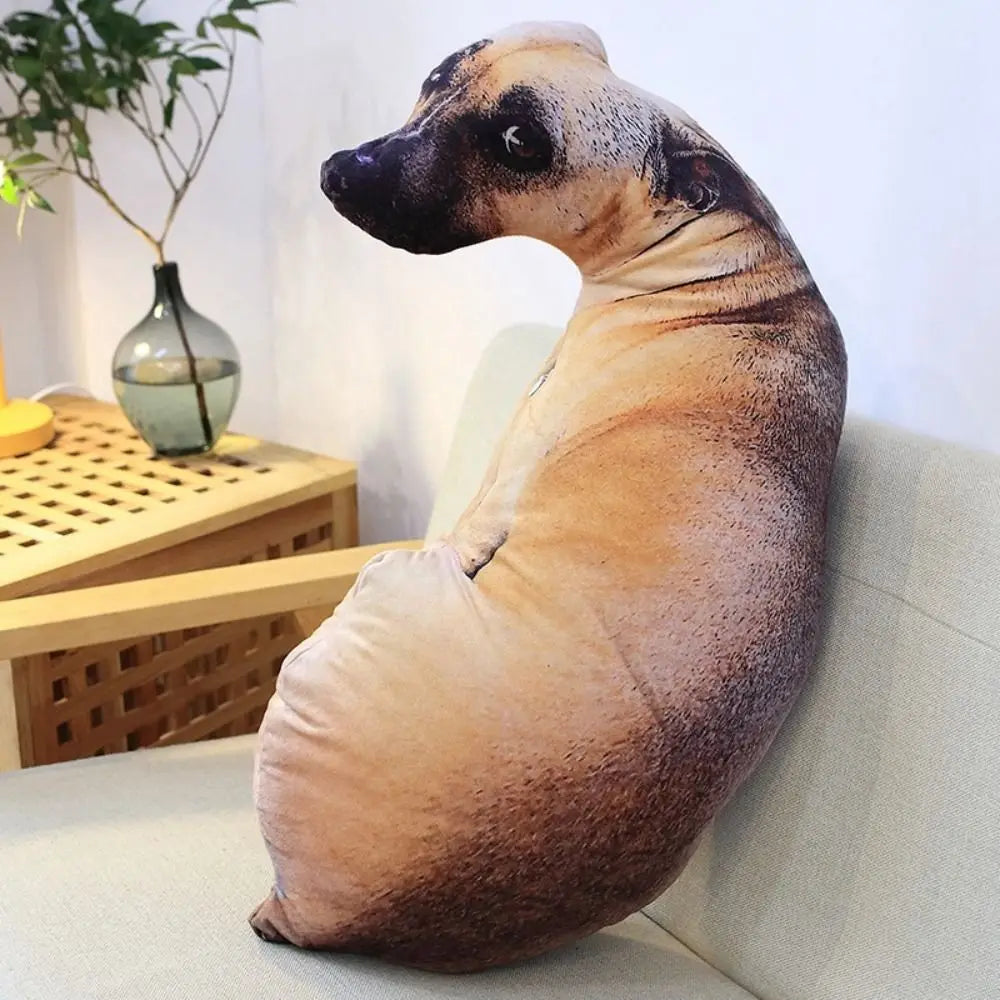 Lifelike Dog Throw Pillow