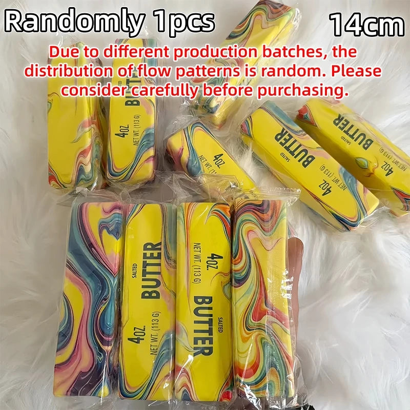 Random Marble 14cm, marbled blocks in mixed colourways, pattern random per batch