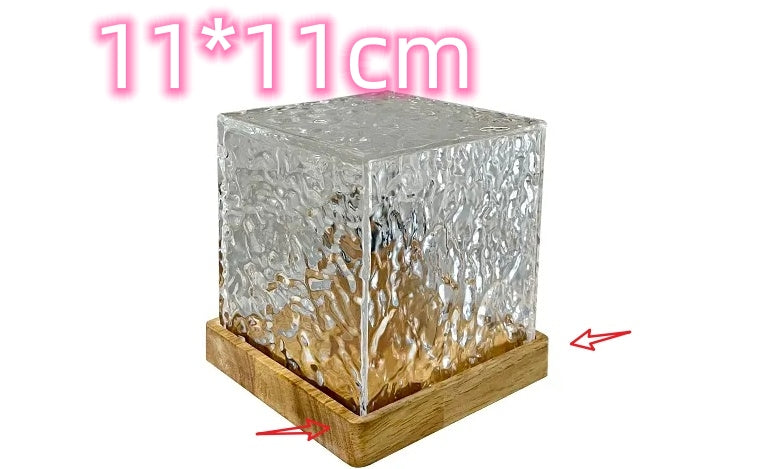 Lámpara de cristal con efecto de ondas de agua