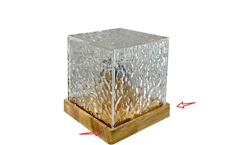 Lámpara de cristal con efecto de ondas de agua