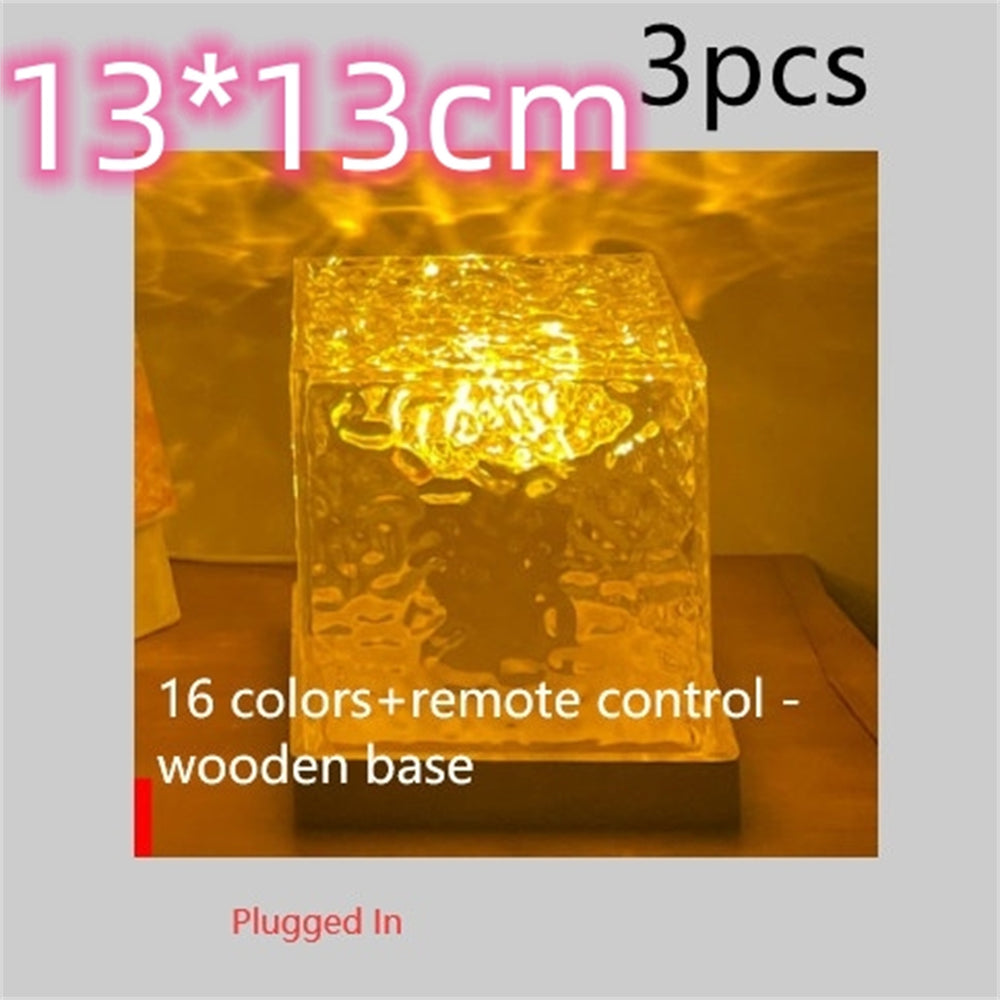 Lámpara de cristal con efecto de ondas de agua