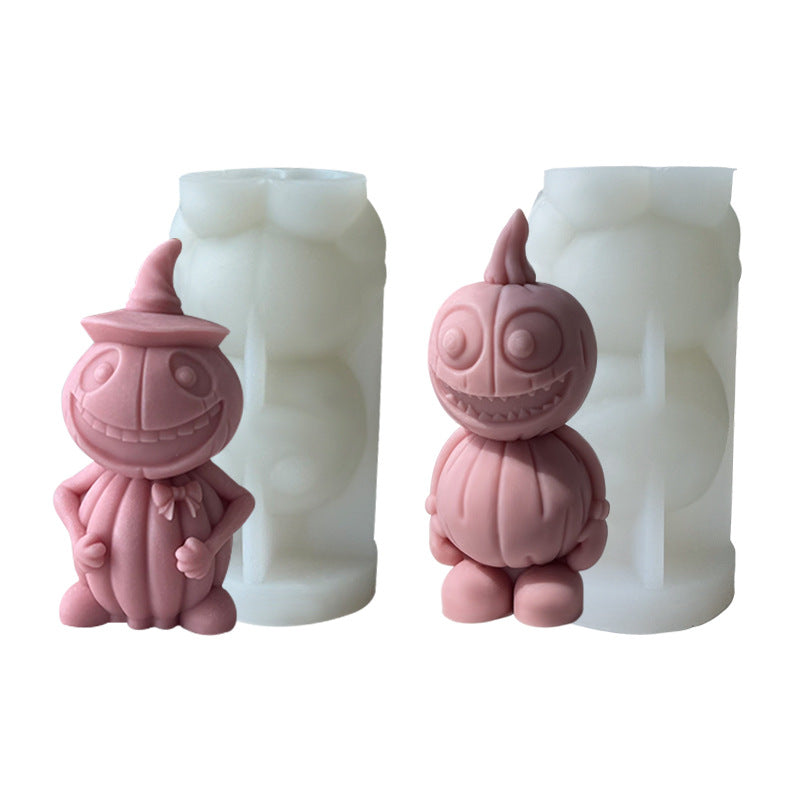 Molde de vela de hombre calabaza
