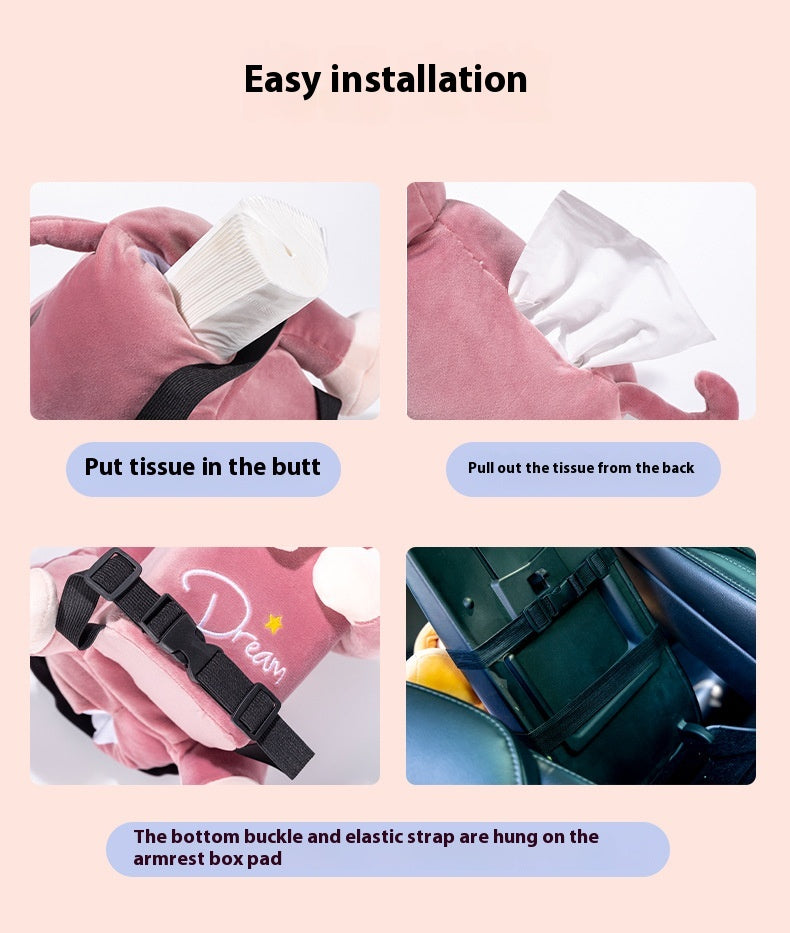 Lion Plush Car Tissue Holder