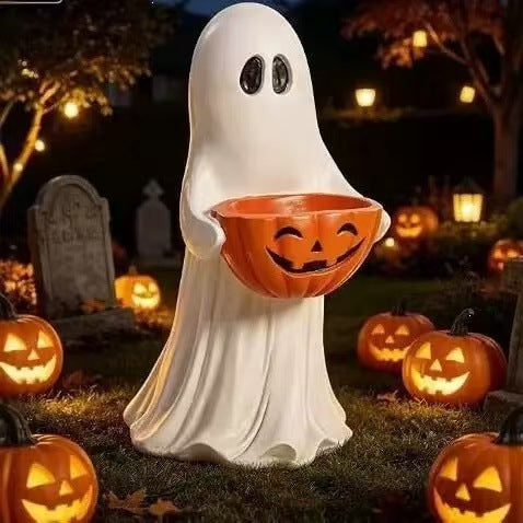 Tazón de dulces de calabaza fantasma