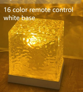 Lámpara de cristal con efecto de ondas de agua