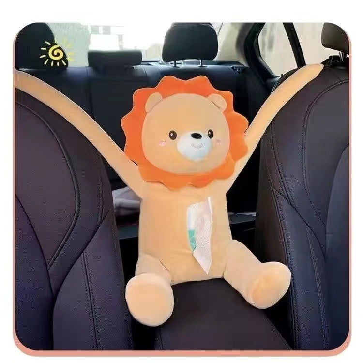 Lion Plush Car Tissue Holder