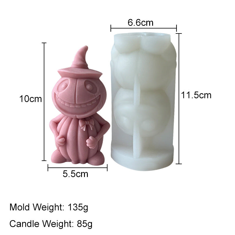 Molde de vela de hombre calabaza