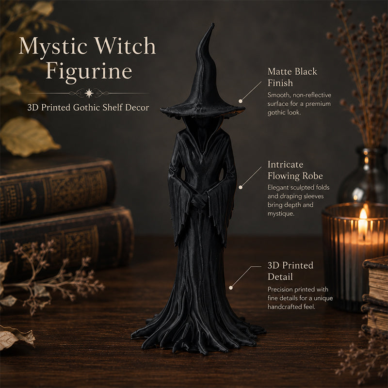 Tiny Gothic Witch Figurine