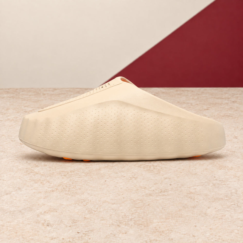 Massage-Node Closed-Toe Clogs - Beige/Orange