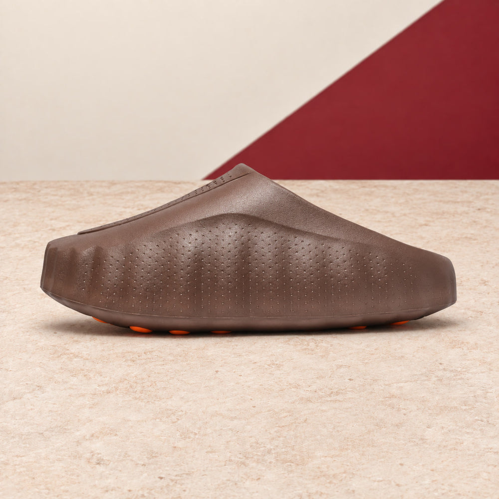 Massage-Node Closed-Toe Clogs - Brown