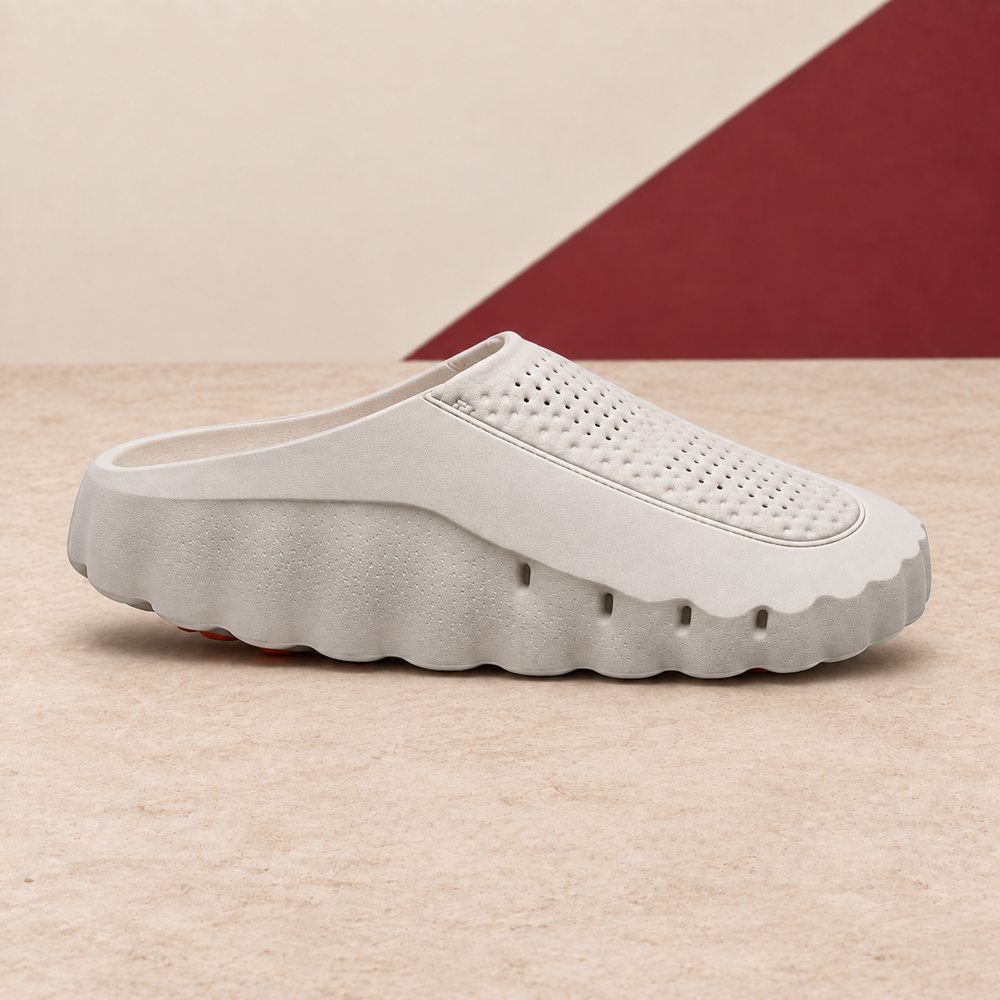 Massage-Node Closed-Toe Clogs - Gray
