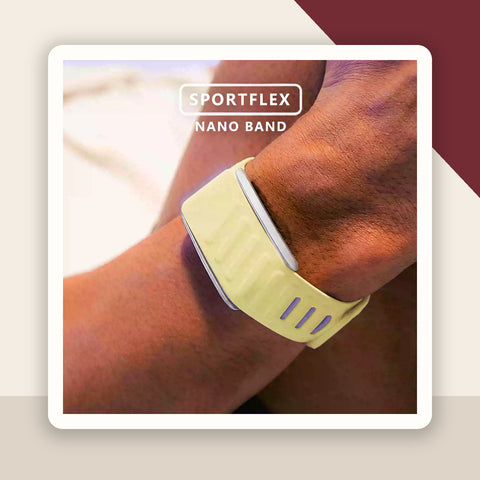 Tri-Color Silicone Band with Metal U-Frame