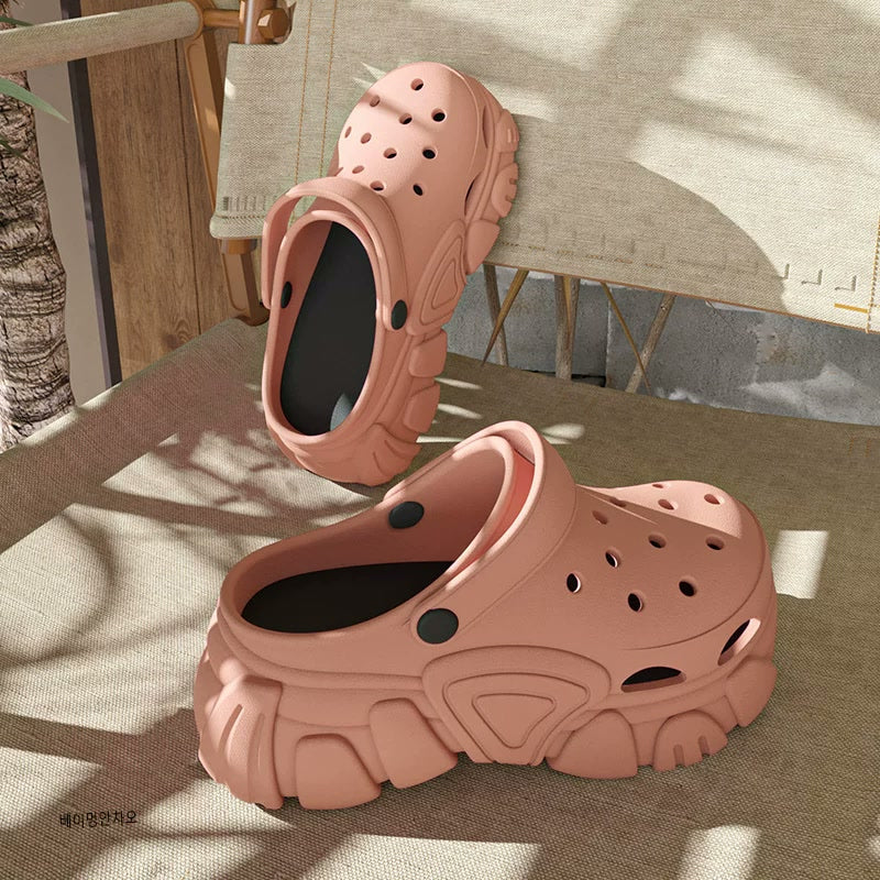 Chunky Platform EVA Clogs — Pink