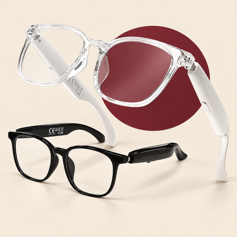 AI Translation Audio Glasses on The Weird Store studio background