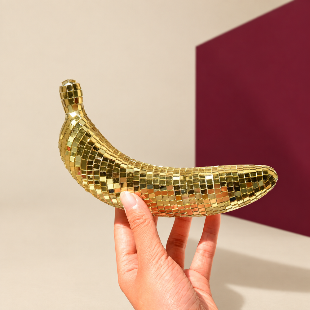Banana Disco Ball on The Weird Store studio background