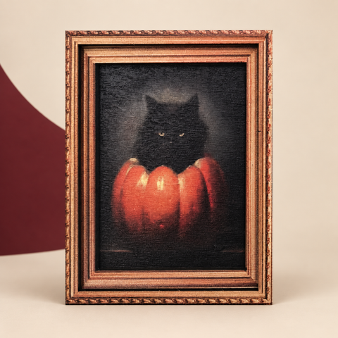 Ghost and Black Cat Magnet on The Weird Store studio background